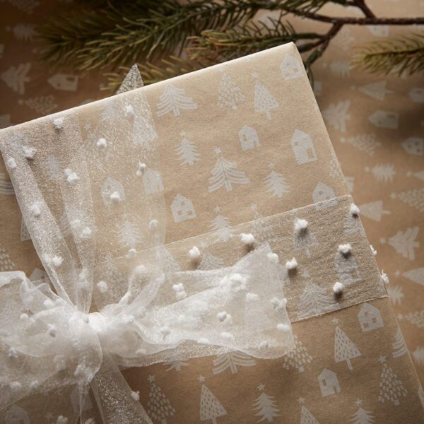 Mini Houses Recycled Wrapping Paper - 10m