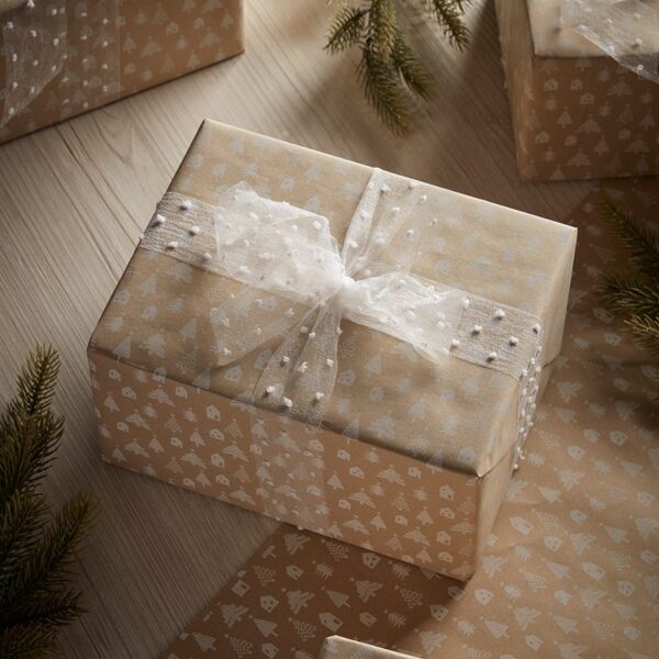 Mini Houses Recycled Wrapping Paper - 10m