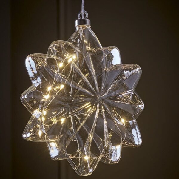 Oversized Light Up Glass Snowflake