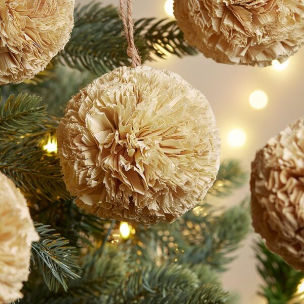 Six Dried Flower Baubles