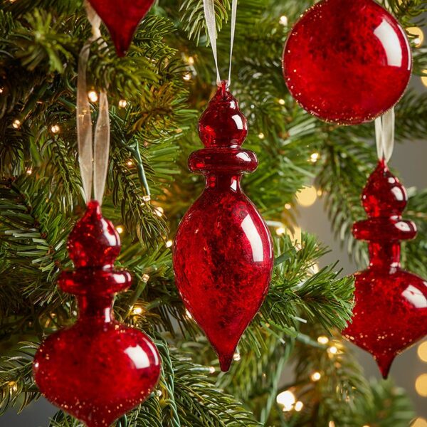 Six Luxury Crackle Glass Drops
