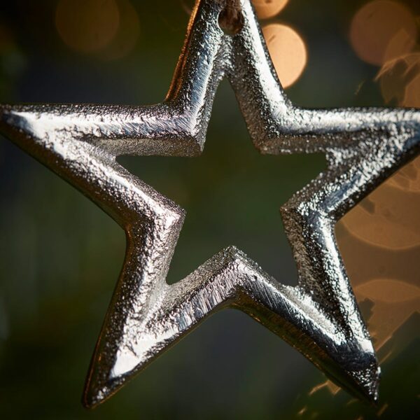 Six Metal Hanging Stars