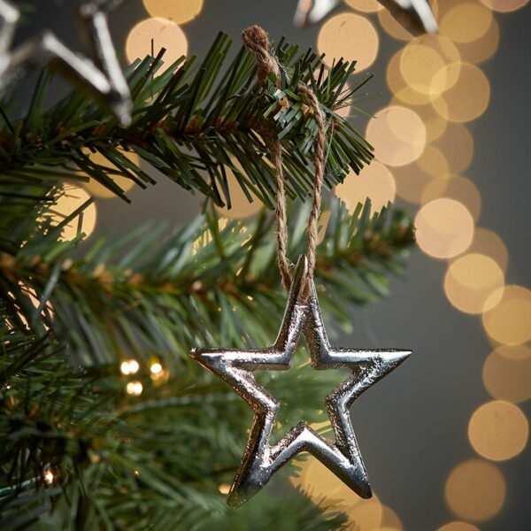 Six Metal Hanging Stars