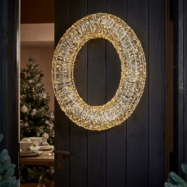 Super Lit Naked Wire Outdoor Wreath