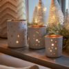 Three Mini Stars Tealight Holders