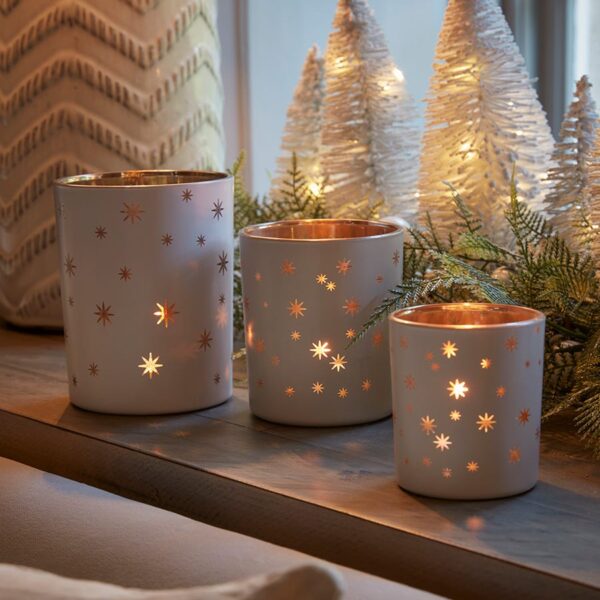 Three Mini Stars Tealight Holders