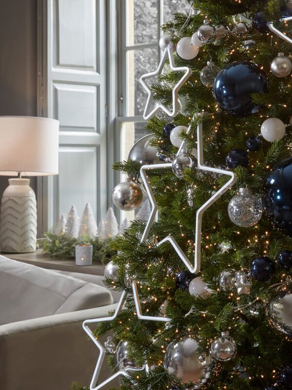 Three star silhouette neon string lights