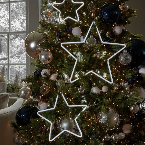 Three Star Silhouette Neon String Lights