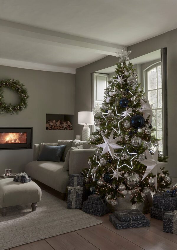Two hanging paper stars - large