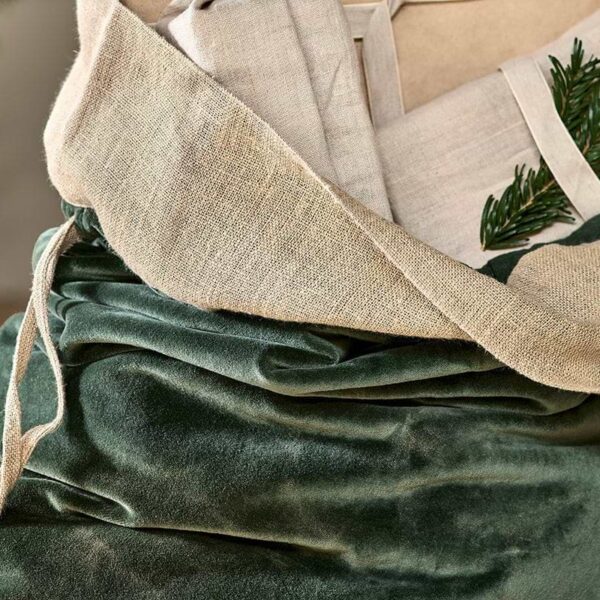 Karru Cotton Velvet Sack - Forest Green