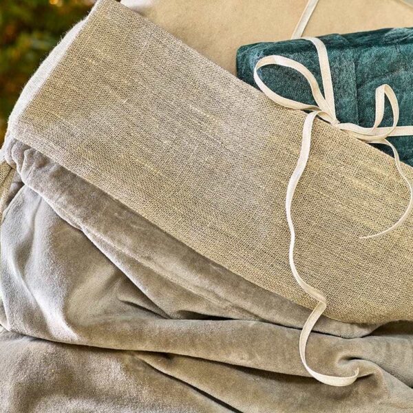 Karru Cotton Velvet Sack - Light Grey