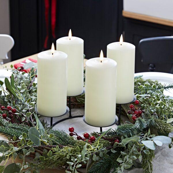 45cm Pine Advent Wreath & Ivory TruGlow® Candle Table Decoration