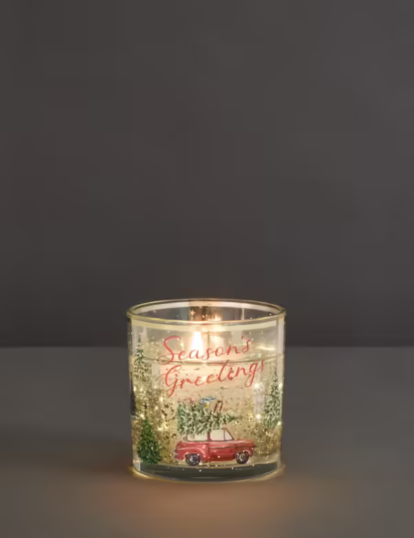 Driving home for christmas light up candle