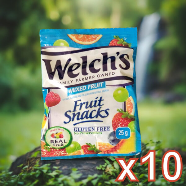 Welch's mixed fruit snacks, gluten free 10 x 25g pouches - free delivery