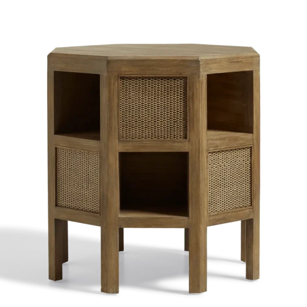 Otto Bayeur Wood Octagonal Side Table - Natural