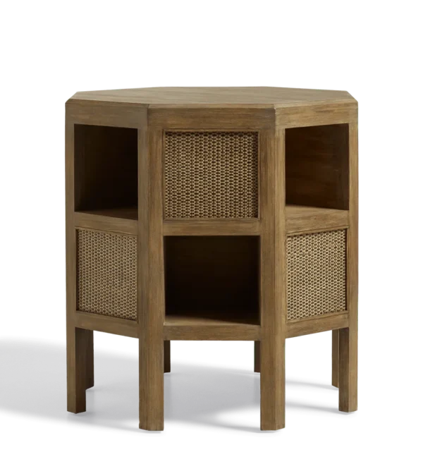 Otto bayeur wood octagonal side table - natural