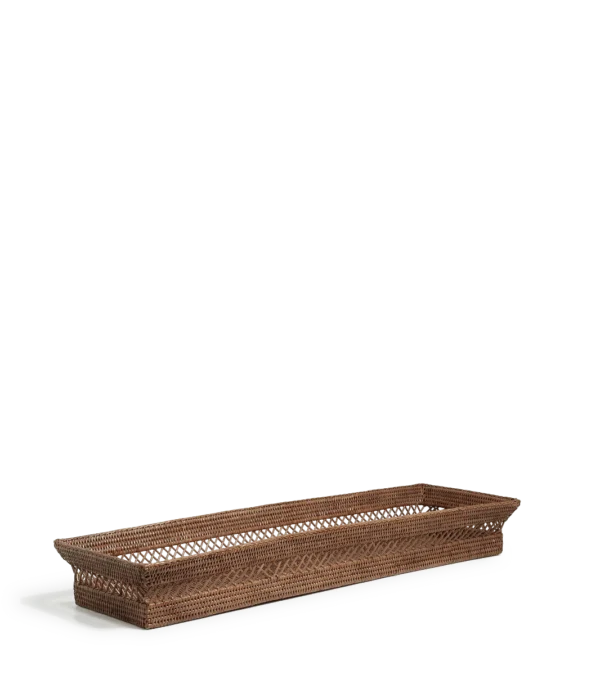 Rodin hand woven rattan long tray
