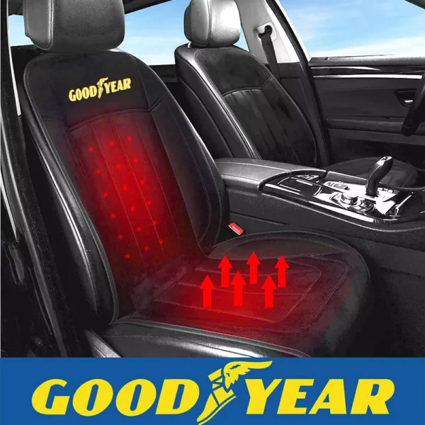 Goodyear Luxury Heated Car Seat Cushion Heater