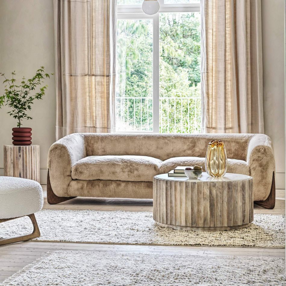 Alba faux sheepskin three seater sofa Alba faux sheepskin three seater sofa - image 2