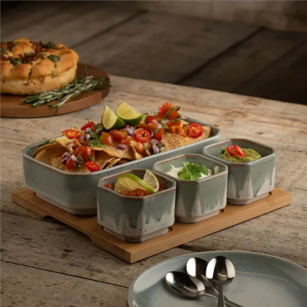 Belleek living tivoli serving set bamboo board - image 3