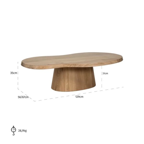 Richmond interiors riva wooden coffee table in natural oak - image 5