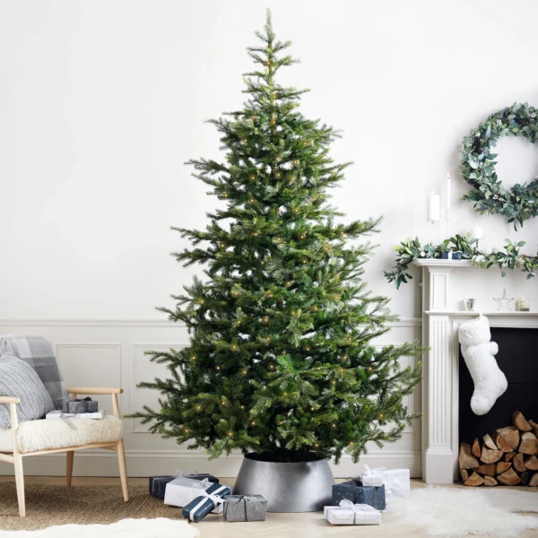 9ft pre lit grand spruce christmas tree - image 3