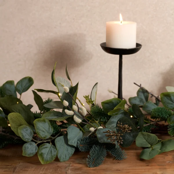 250cm pre lit foraged winter garland - image 5