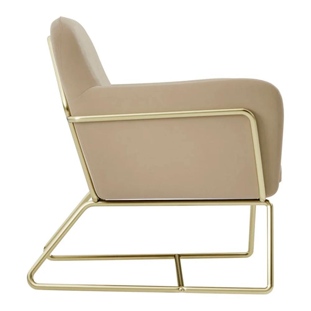 O&co theodore armchair in beige velvet & gold O&co theodore armchair in beige velvet & gold - image 4
