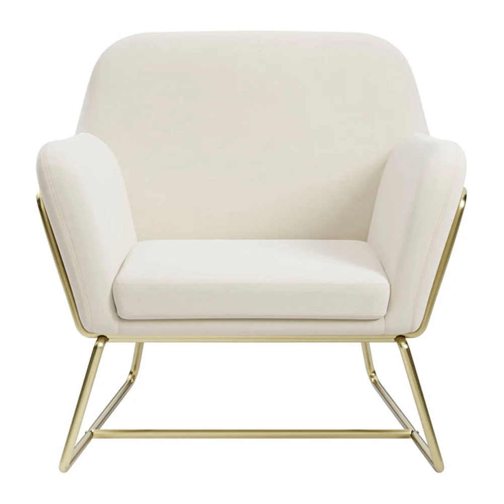 O&co theodore armchair in cream velvet & gold O&co theodore armchair in cream velvet & gold - image 2