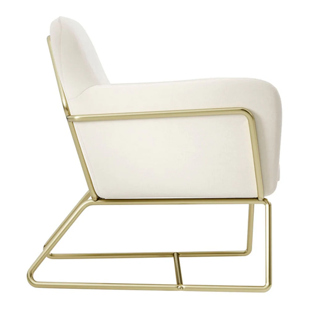 O&co theodore armchair in cream velvet & gold O&co theodore armchair in cream velvet & gold - image 3