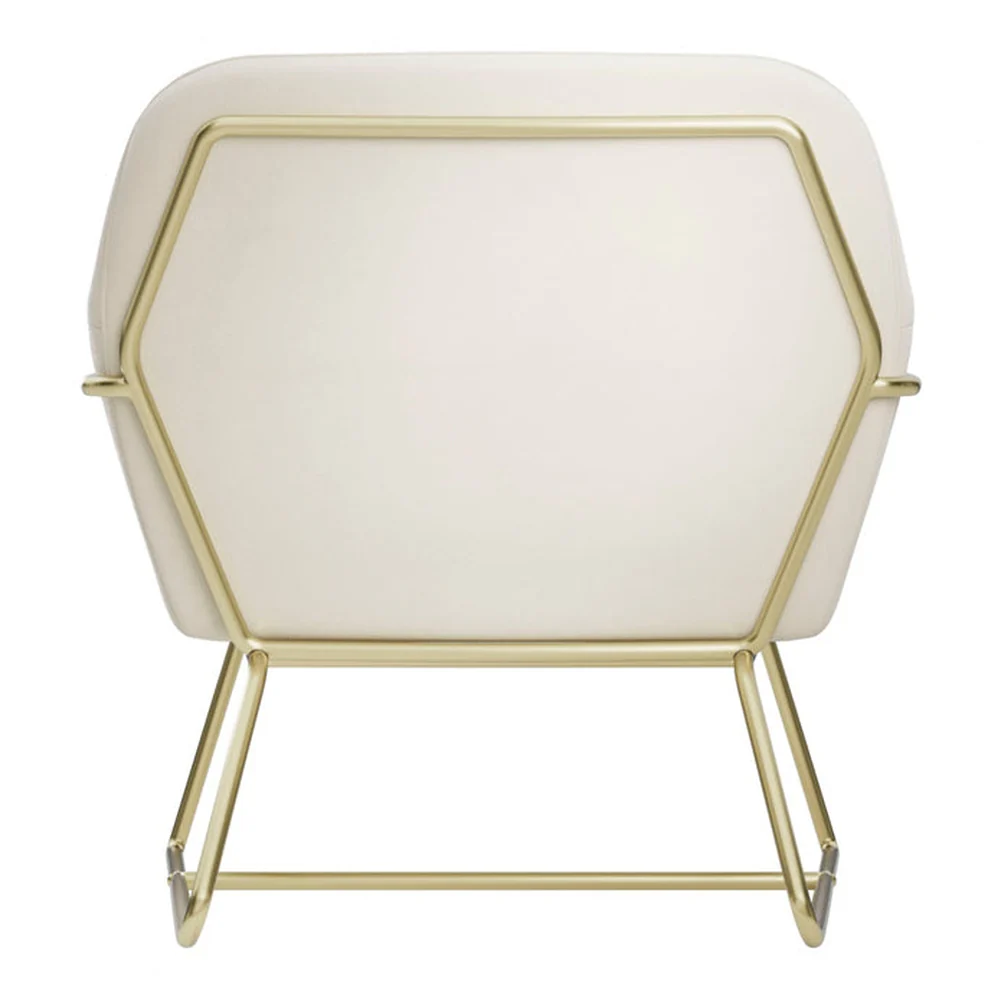 O&co theodore armchair in cream velvet & gold O&co theodore armchair in cream velvet & gold - image 4