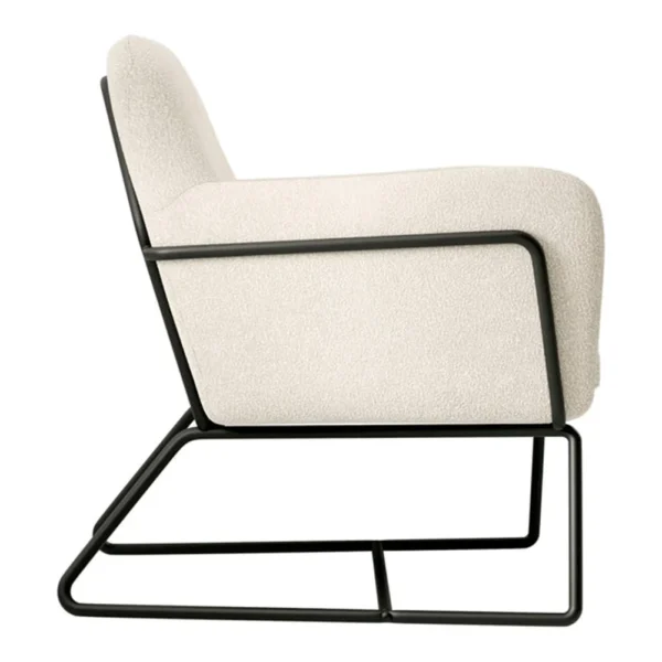 O&co theodore armchair in ivory bouclé & black - image 4