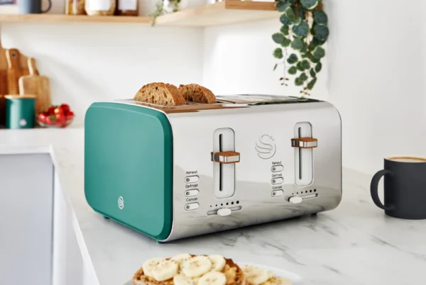Nordic green 4-slice toaster and cordless kettle bundle - image 2