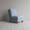 Perch Slipper Armchair in Slow Lane Cotton Linen, Blue