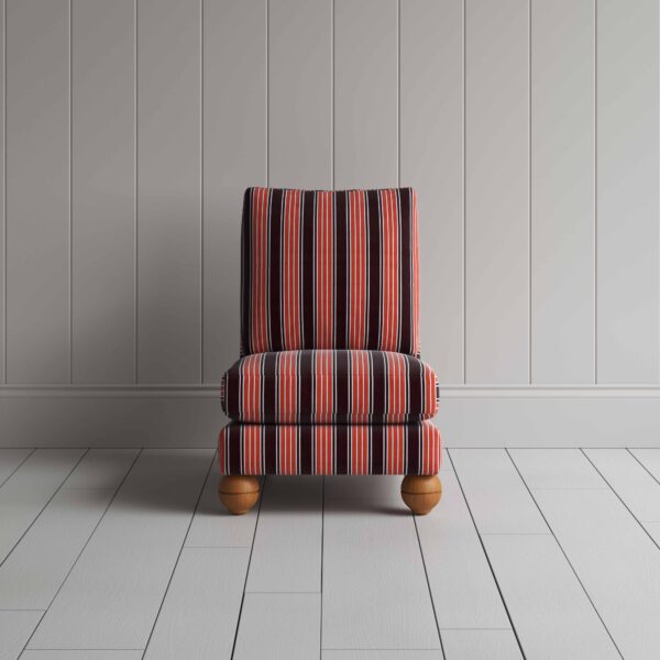 Alternative view of Perch Slipper Armchair in Regatta Cotton, Flame