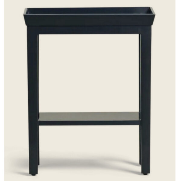 Alternative view of Gustavian Sofa Side Table – Petrol Blue