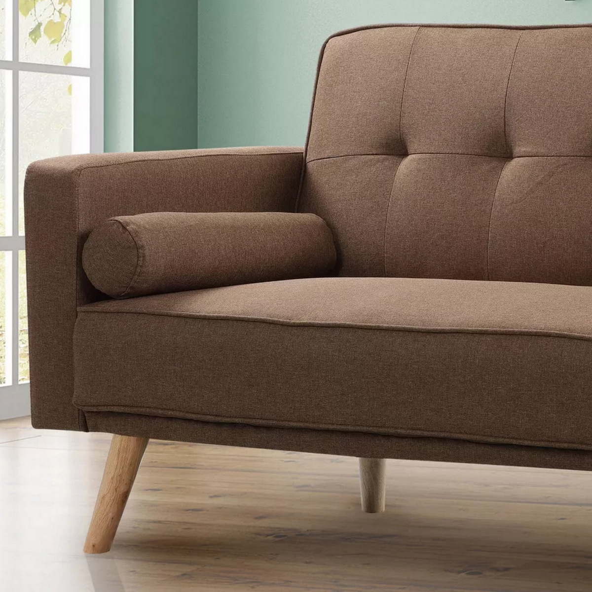 3 seater sofa bed - coffee 3 seater sofa bed - coffee - image 3