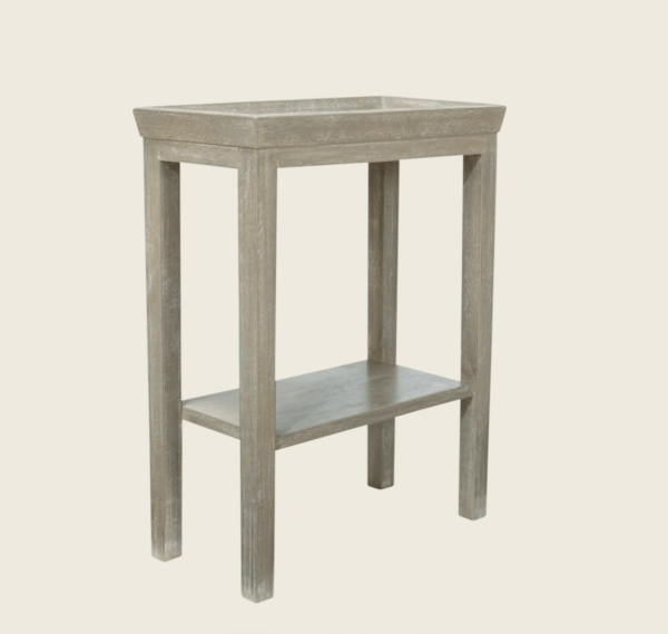 Gustavian sofa side table – silver birch