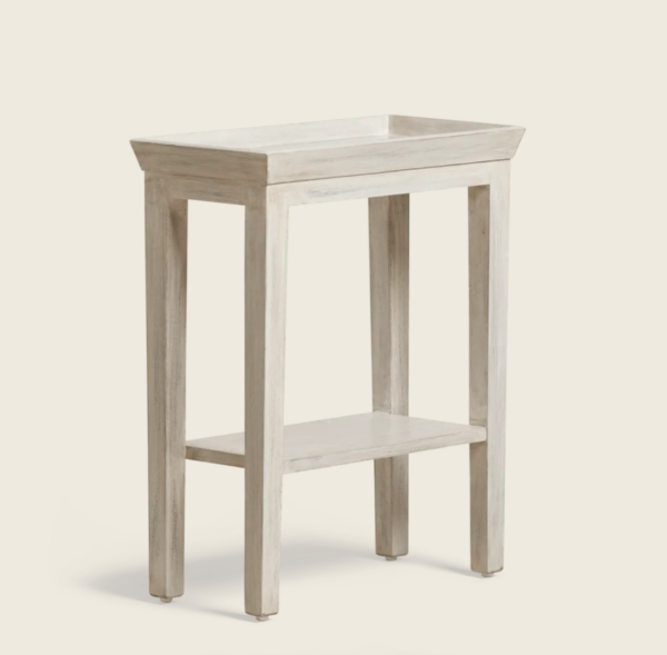 Gustavian sofa side table – washed grey - image 3
