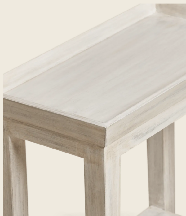 Gustavian sofa side table – washed grey - image 4