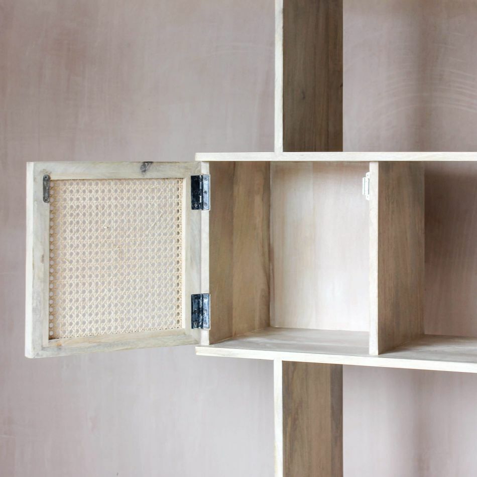 Esben large shelving unit with rattan doors Esben large shelving unit with rattan doors - image 2