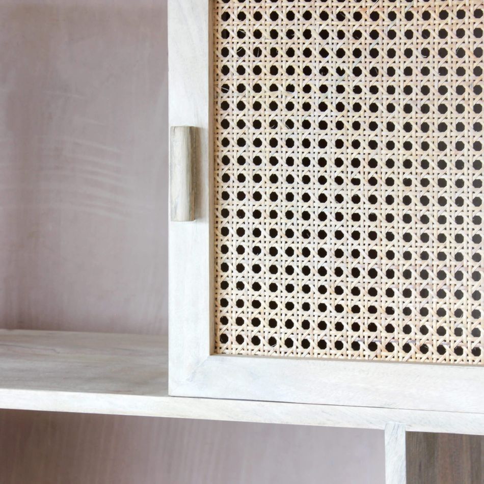 Esben large shelving unit with rattan doors Esben large shelving unit with rattan doors - image 4