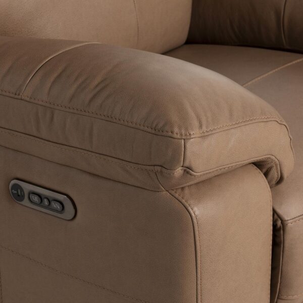 Clark  brown leather reclining armchair - image 4