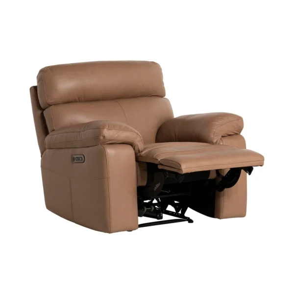 Clark  brown leather reclining armchair - image 2