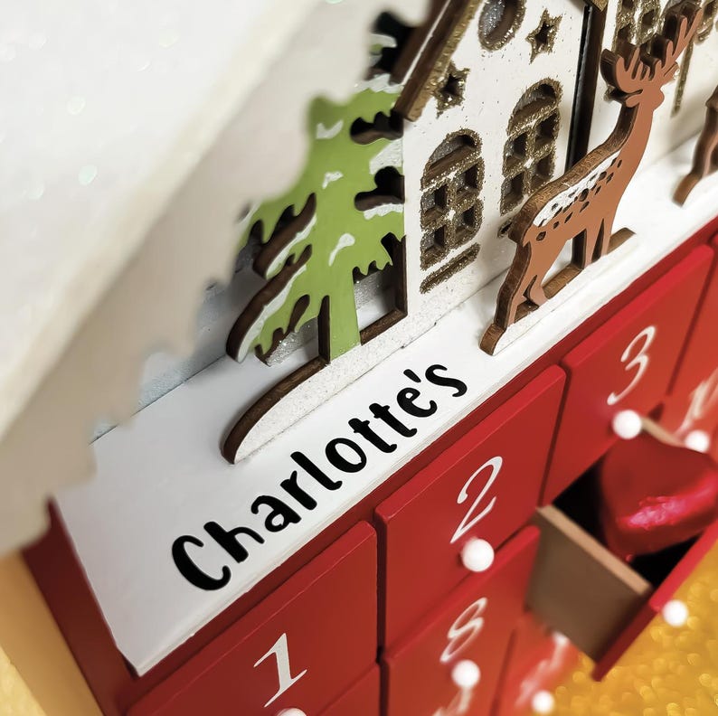 Personalised wooden light up advent calendar Personalised wooden light up advent calendar - image 7