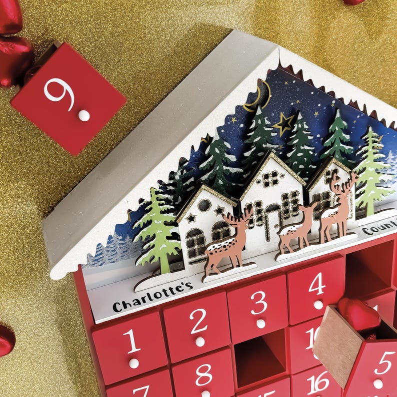 Personalised wooden light up advent calendar Personalised wooden light up advent calendar - image 6