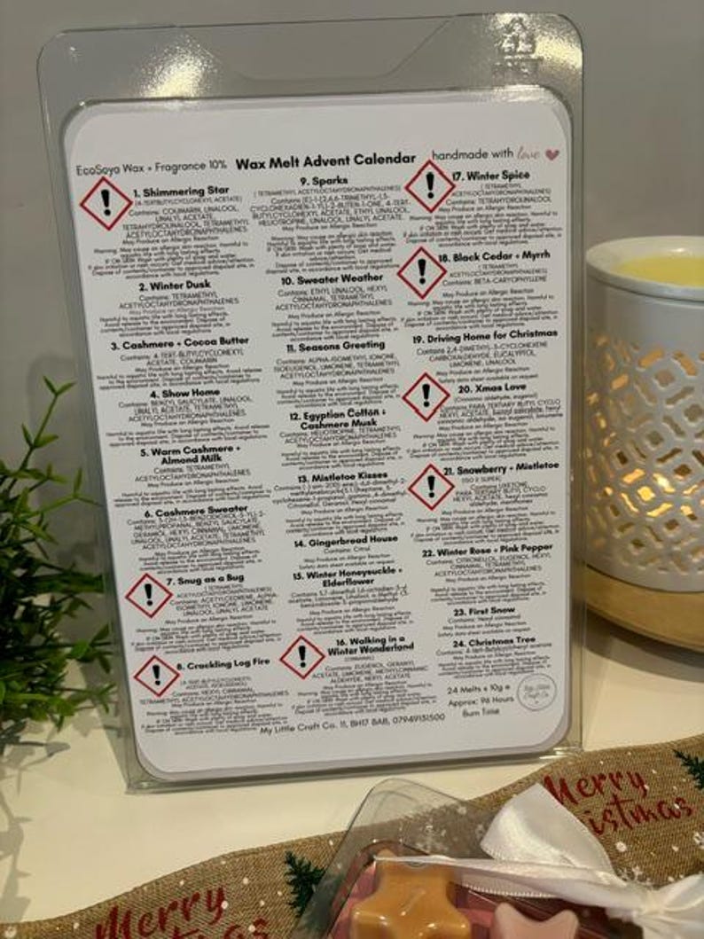 Christmas wax melt advent calendar, 24 wax melts Christmas wax melt advent calendar, 24 wax melts - image 2
