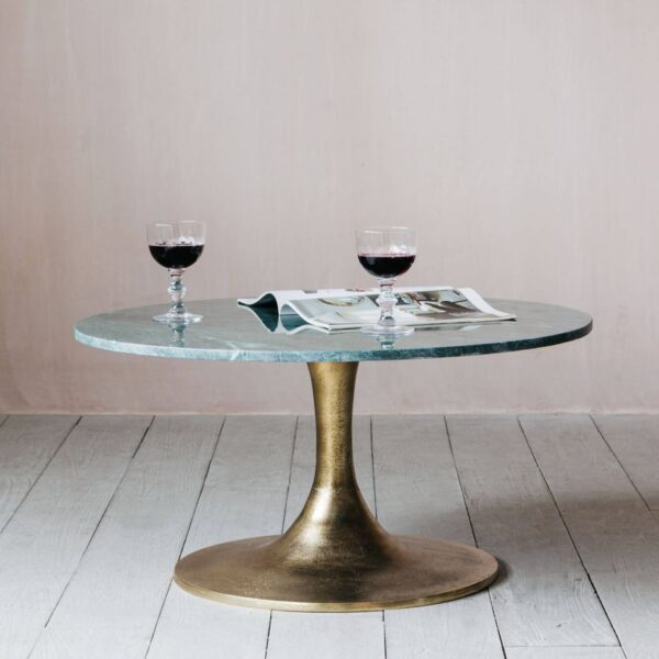 Ayla Green Marble Coffee Table