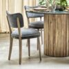 Grey Velvet Upholstered Dining Chair