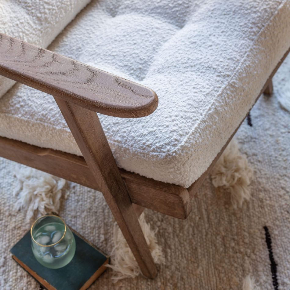 Dylan chalk bouclé mid-century armchair Dylan chalk bouclé mid-century armchair - image 2